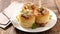 Puff pastry with mushroom, cream and chicken
