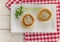 Puff pastry vol-au-vents filled with mushroom ragout