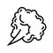 puff smell line icon vector illustration