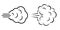 Puff of wind, gust cloud icon