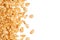 Puffed honey air rice wheat isolated with copy space.