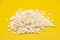 Puffed rice, Churmure or murmure or moori isolated on yellow background