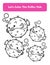 Puffer Fish Fugu Coloring Book Page In Letter Page Size Children Coloring Worksheet Premium Vector Element