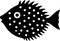 pufferfish Black Silhouette Generative Ai