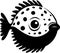 pufferfish Black Silhouette Generative Ai