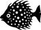 pufferfish Black Silhouette Generative Ai