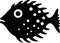 pufferfish Black Silhouette Generative Ai