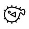 pufferfish icon or logo isolated sign symbol vector illustration