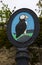 Puffin Illustration on a Signpost in Beaumaris, Wales