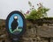 Puffin Illustration on a Signpost in Beaumaris, Wales