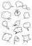 Puffing, exploding, steaming cloud cartoon icons