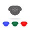 Pug dog face icon. Elements of dogs multi colored icons. Premium quality graphic design icon. Simple icon for websites, web design