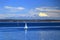 Puget Sound with Sailboats and Mount Baker near Whidbey Island, Washington State