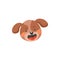 Puggle puppy cute dog pet isolated face head mask
