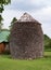 The Puhtitsa Dormition convent. Kuremae, Estonia. Baltic country. Woodpile. Firewood is laid in the form of stacks. The