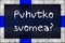 Puhutko suomea blackboard with finland flag frame