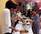 Puja Prasad distribution during Navratri Festival