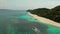 Puka Shell Beach. Seascape with island of Boracay, Philippines, top view.