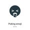 Puking emoji vector icon on white background. Flat vector puking emoji icon symbol sign from modern emoji collection for mobile