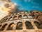 Pula amfitheater with dramatic sky