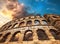 Pula amfitheater with dramatic sky