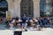 Pula, Croatia; 7/18/2019: Young orchestra called JCBL playing in the streets of Forum Square in the old town of Pula, Croatia