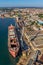 Pula panorama with old shipyard