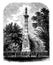 Pulaski Monument,vintage illustration