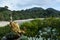 Pulau Pangkor Island, Malaysia. Teluk Nipah beach and Chinese temple