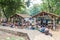 PULHAPANZAK, HONDURAS - APRIL 18, 2016: People visit a recreational area surrounding Pulhapanzak waterfal