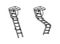 Pull Down Ladder  attic icon, line color vector illustration