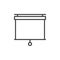 Pull down projector screen line icon