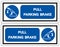 Pull Parking Brake Symbol Sign, Vector Illustration, Isolate On White Background Label. EPS10