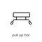 Pull up bar icon. Trendy modern flat linear vector Pull up bar i