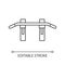 Pull up bar linear icon