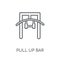 Pull up bar linear icon. Modern outline Pull up bar logo concept