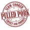 Pulled pork grunge rubber stamp