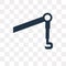 Pulley Hook vector icon isolated on transparent background, Pull