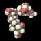 Pullulan molecule, 3D illustration