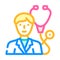 pulmonologist doctor color icon vector illustration