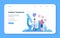 Pulmonologist web banner or landing page. Idea of health