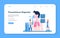 Pulmonologist web banner or landing page. Idea of health