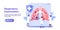 Pulmonology or Pneumology concept. Respiratory System Examination and Treatment. Internal organ inspection check for illness and