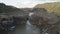 Pulo do Lobo waterfall drone aerial view in Alentejo, Portugal