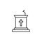 Pulpit, Christianity icon. Simple line, outline vector religion icons for ui and ux, website or mobile application