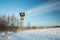 Pulpit for hunting, trees and snow