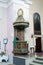 Pulpit in the parish church of St. Leopold Mandic in Orehovica, Croatia