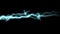 Pulsating blue lightning on a black background.