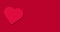 Pulsating or pounding Animation of a Red Heart isolated on red background. Heart Beating Valentine's day animation