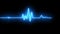 Pulse animation. Heartbeat. Cardiogram on black background. blue chart. Neon effect heartbeat line seamless looping video.